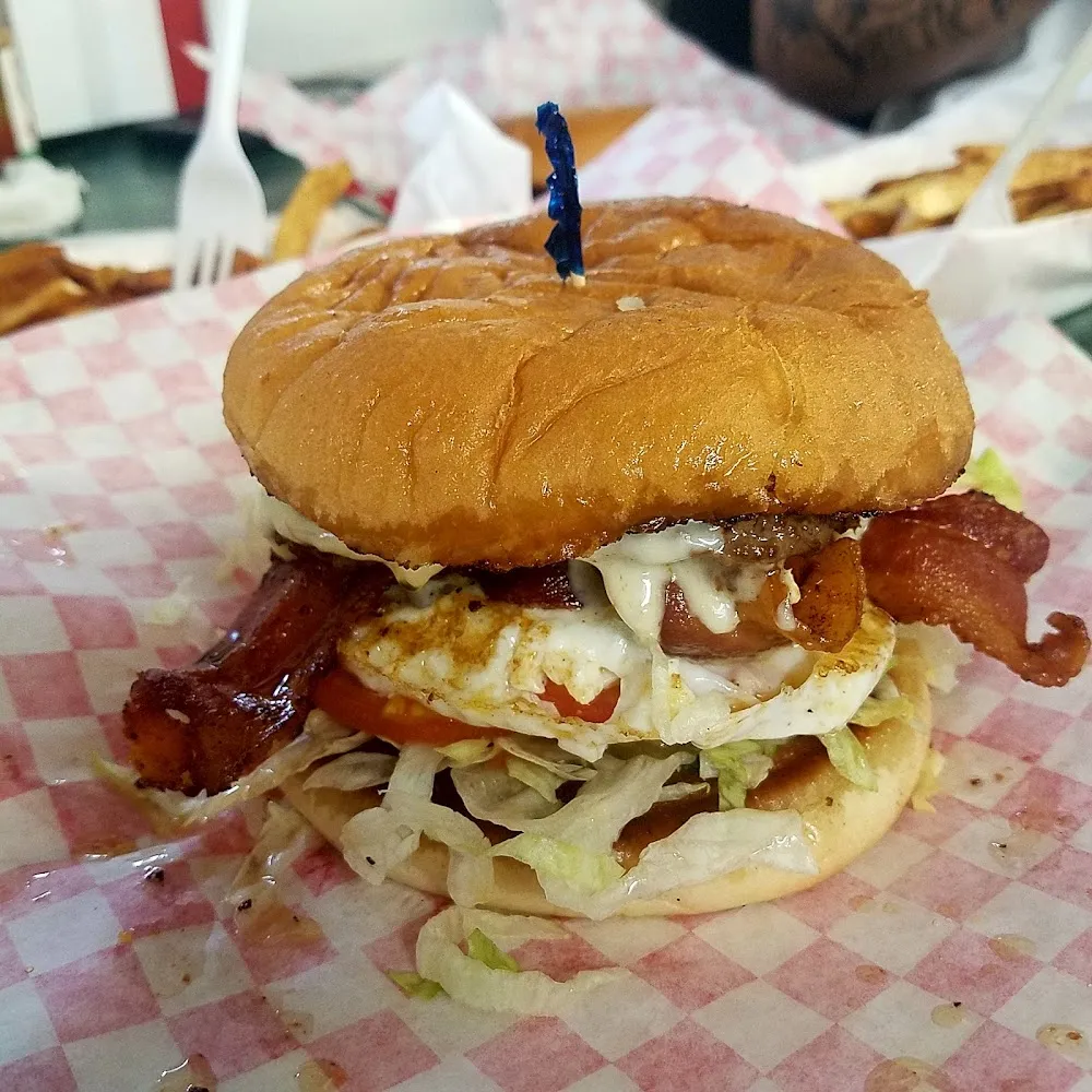Bacon Egg Cheeseburger Basket